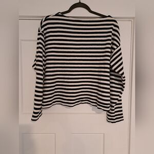 Universal Thread Navy and White Striped Top